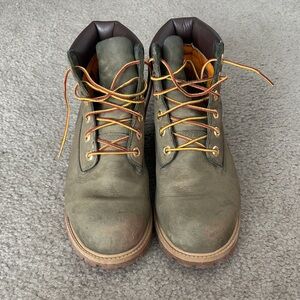 Timberland Men's Green Leather Boots